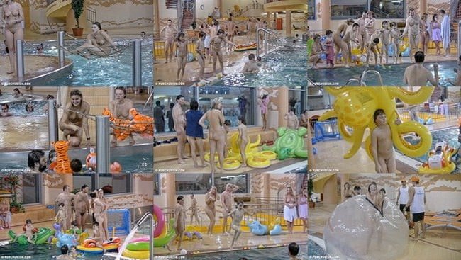 Video naturists in the pool beautiful video - Indoor water runners [ヌーディズムについて学ぶ]